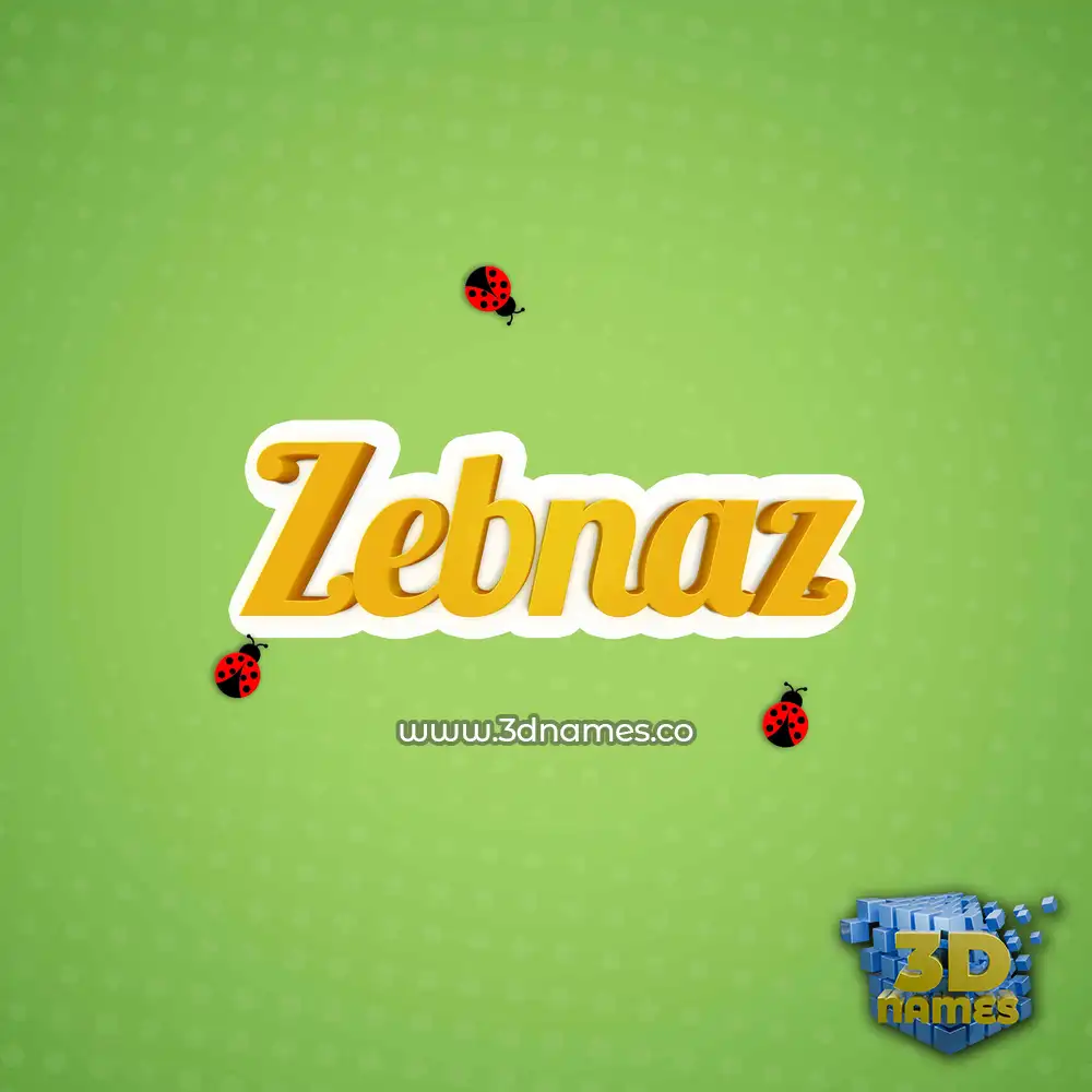 zebnaz in Ladybugs style - 3D name wallpaper