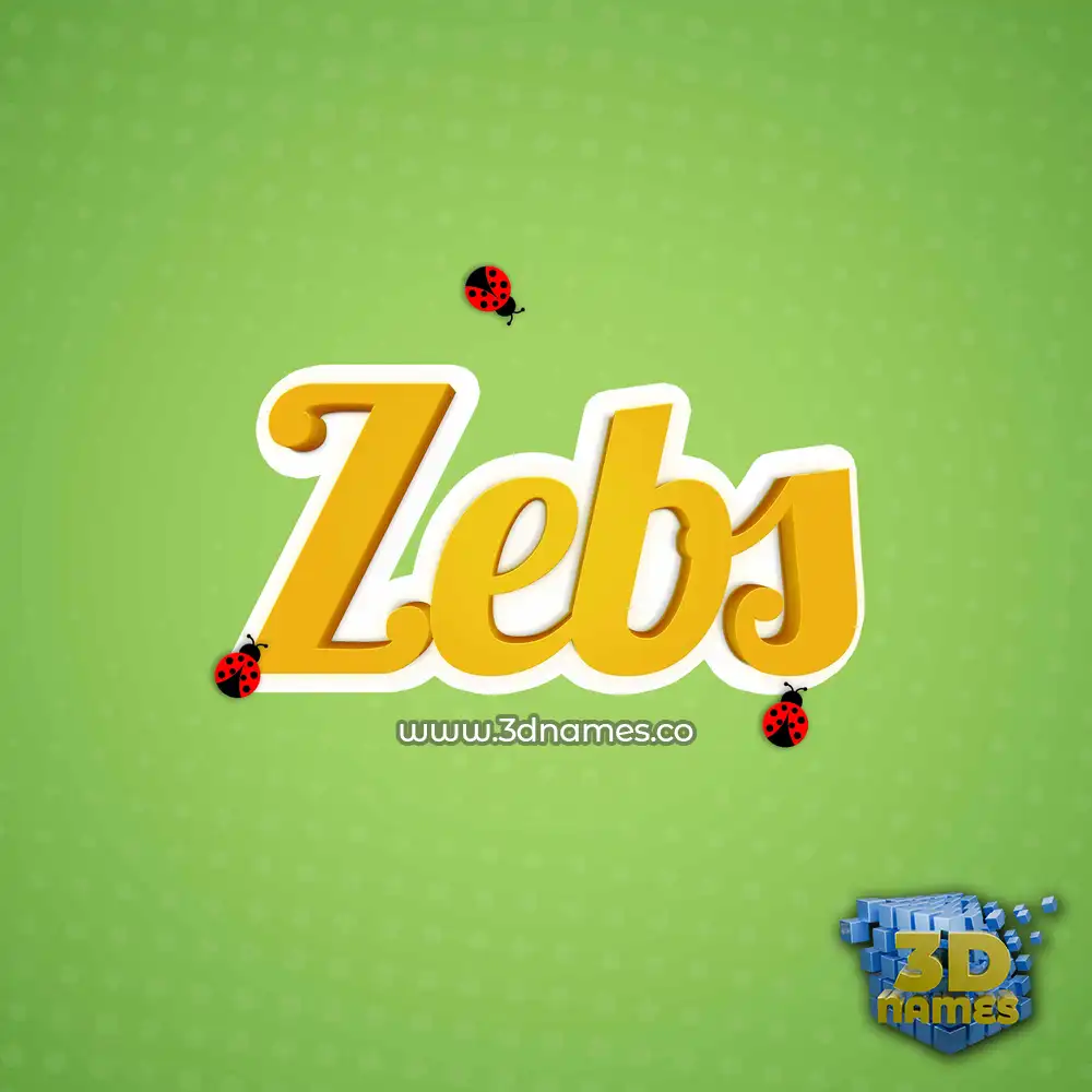 zebs in Ladybugs style - 3D name wallpaper