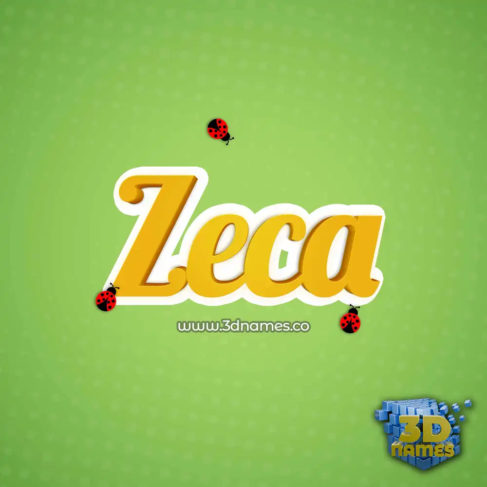 zeca in Ladybugs style - 3D name wallpaper