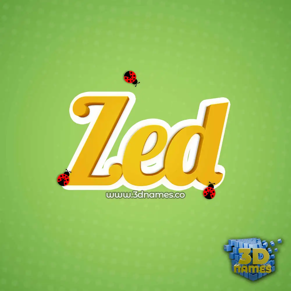 zed in Ladybugs style - 3D name wallpaper