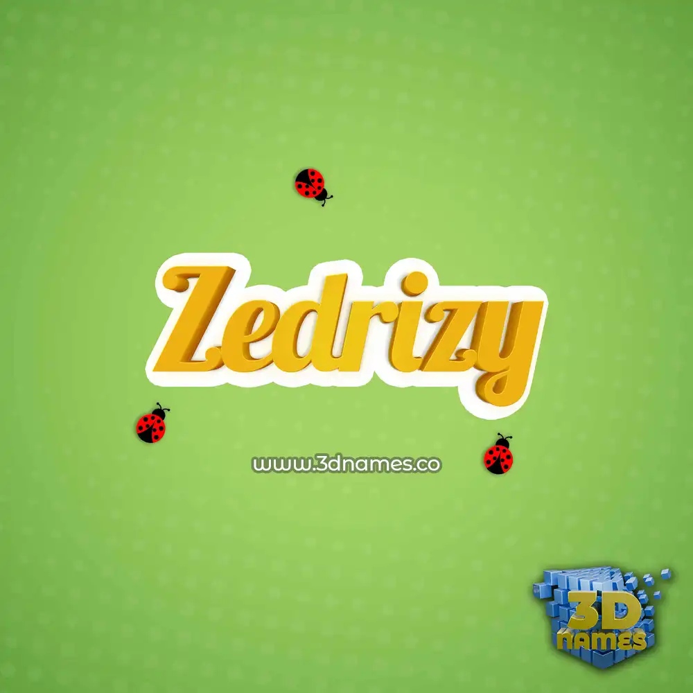 zedrizy in Ladybugs style - 3D name wallpaper