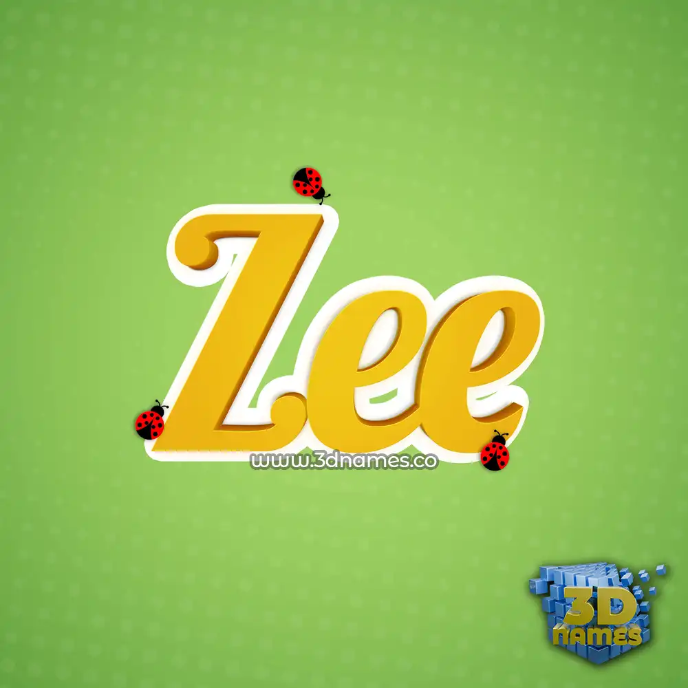zee in Ladybugs style - 3D name wallpaper