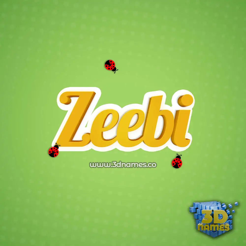zeebi in Ladybugs style - 3D name wallpaper