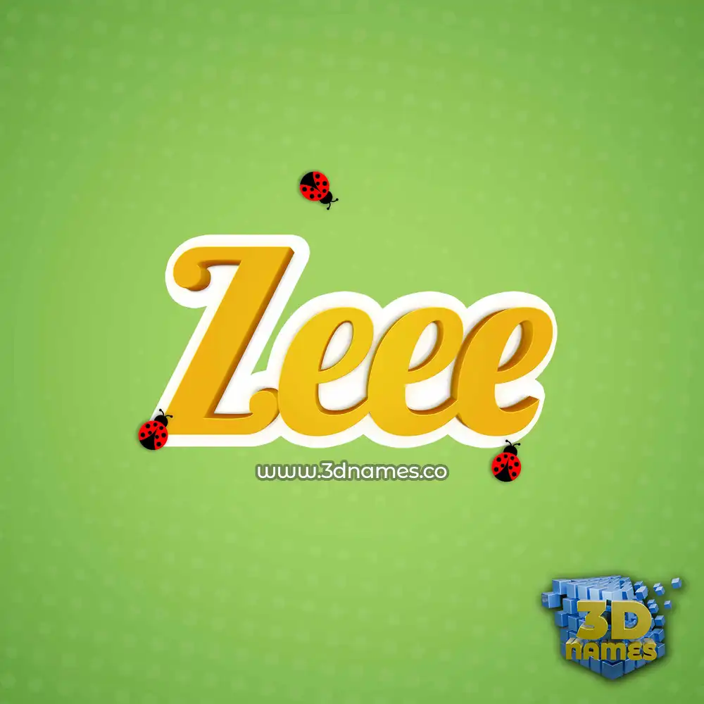 zeee in Ladybugs style - 3D name wallpaper