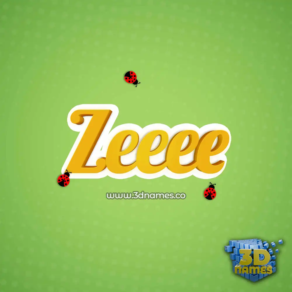 zeeee in Ladybugs style - 3D name wallpaper