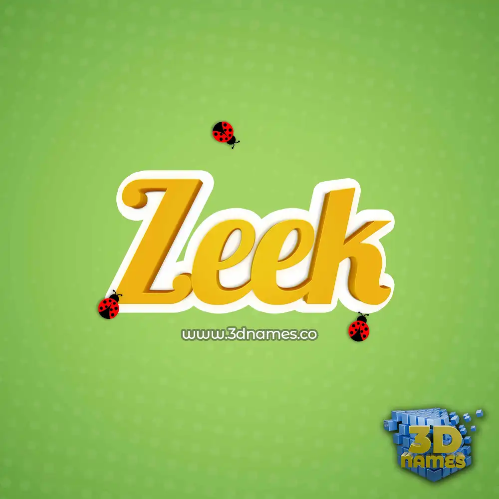 zeek in Ladybugs style - 3D name wallpaper