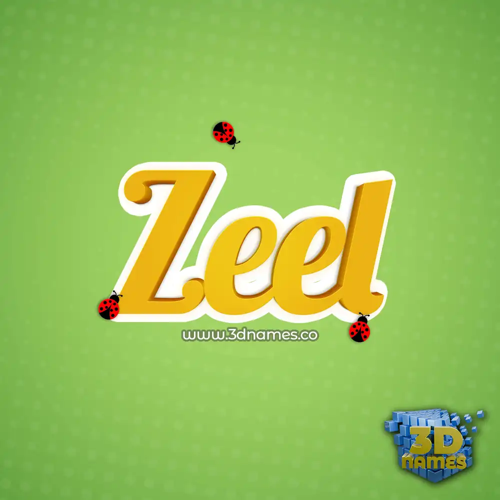 zeel in Ladybugs style - 3D name wallpaper