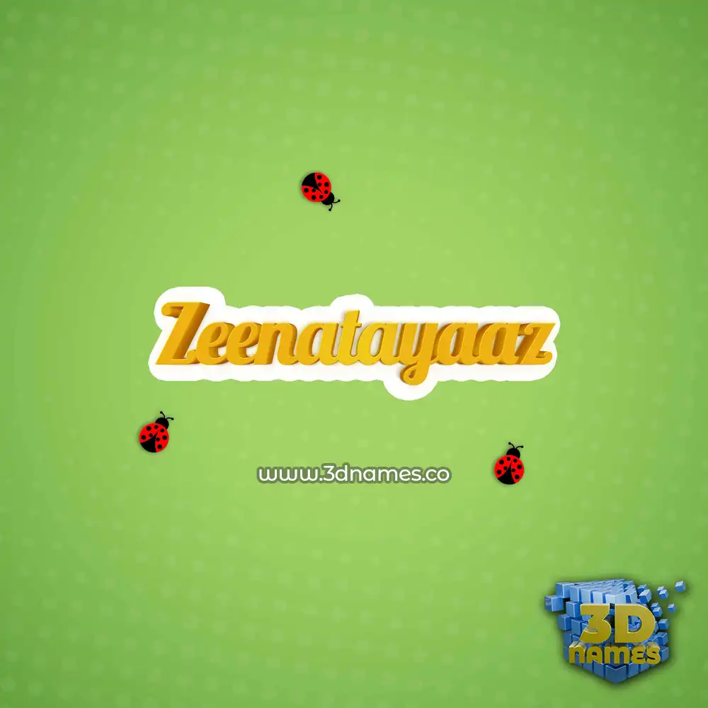 zeenatayaaz in Ladybugs style - 3D name wallpaper