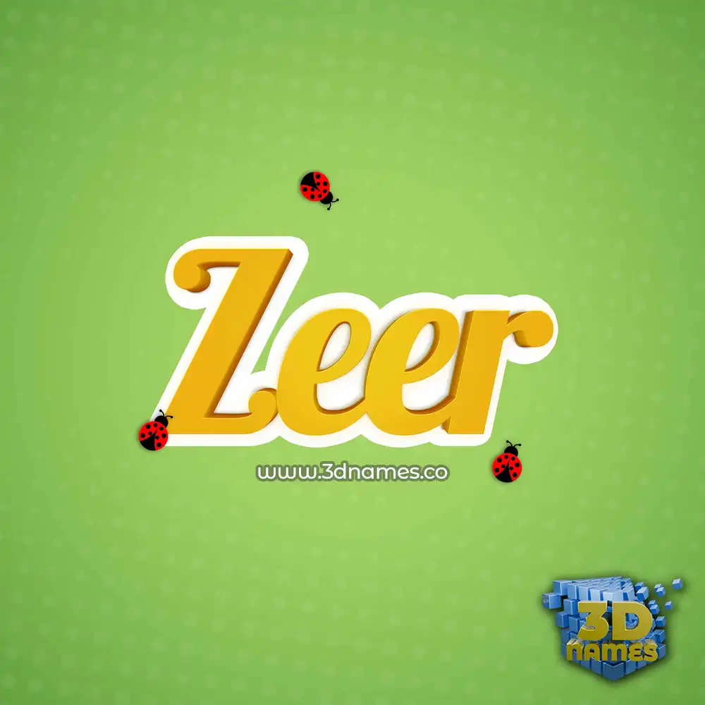 zeer in Ladybugs style - 3D name wallpaper