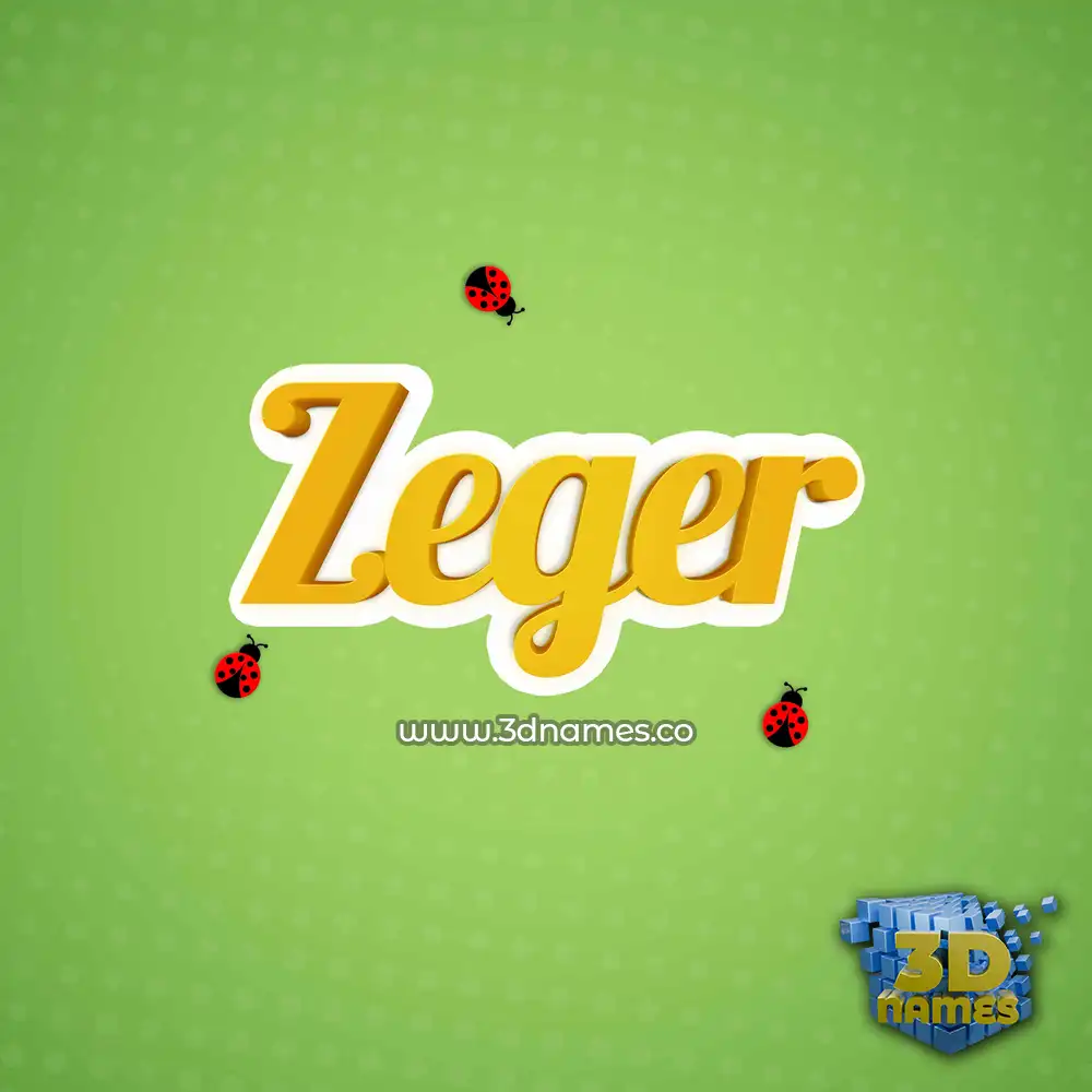 zeger in Ladybugs style - 3D name wallpaper