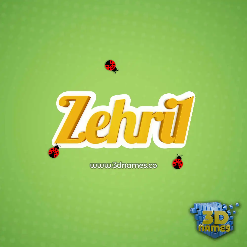 zehri1 in Ladybugs style - 3D name wallpaper