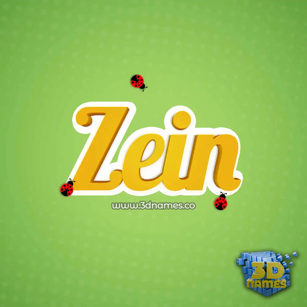 zein in Ladybugs style - 3D name wallpaper