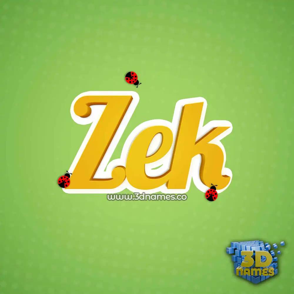 zek in Ladybugs style - 3D name wallpaper