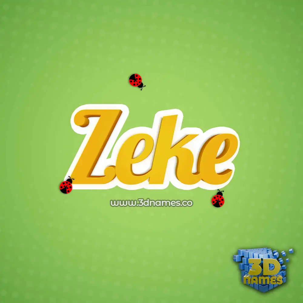 zeke in Ladybugs style - 3D name wallpaper
