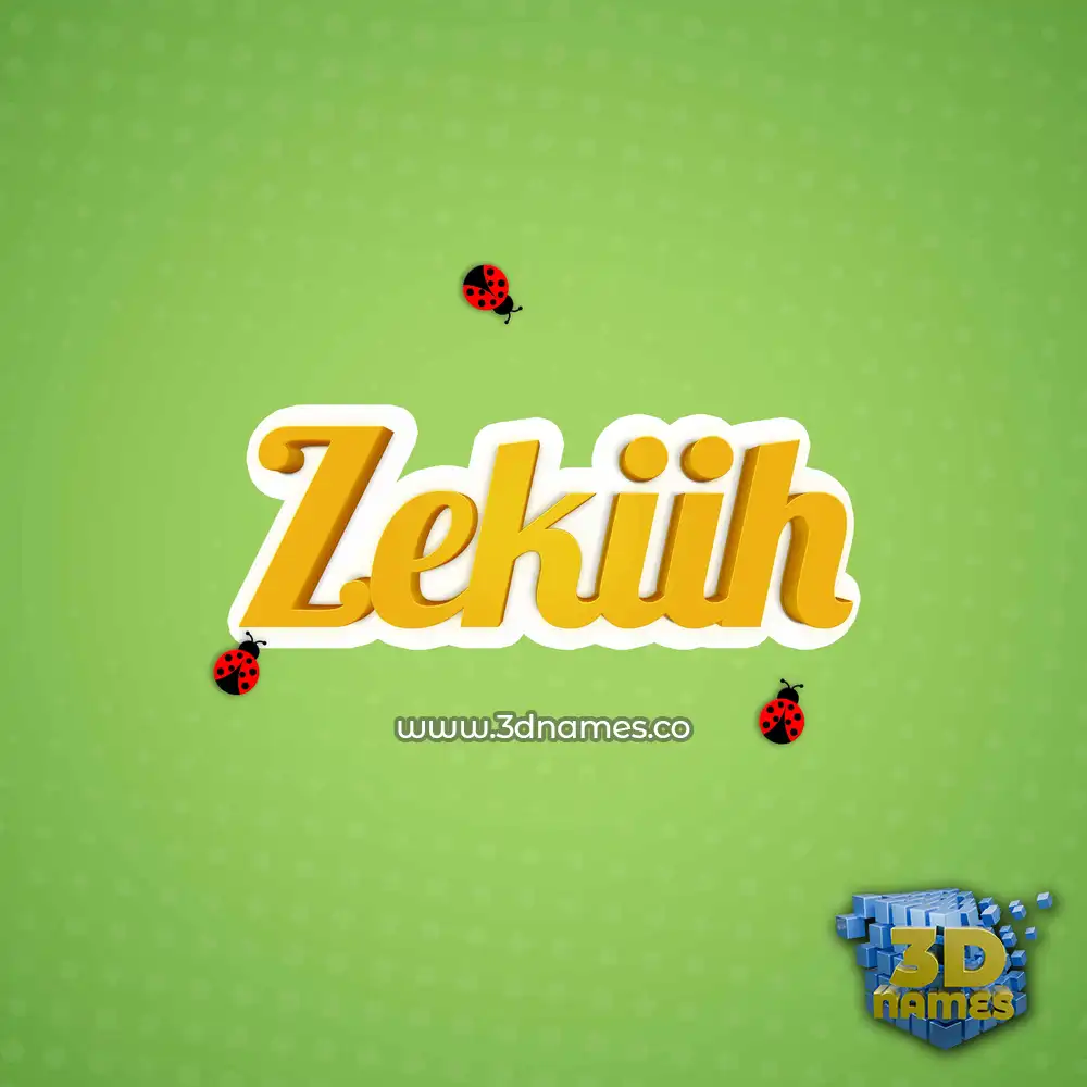 zekiih in Ladybugs style - 3D name wallpaper