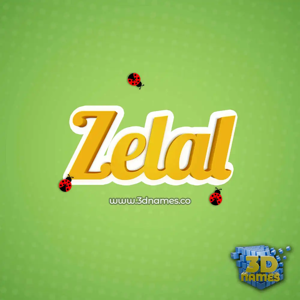 zelal in Ladybugs style - 3D name wallpaper