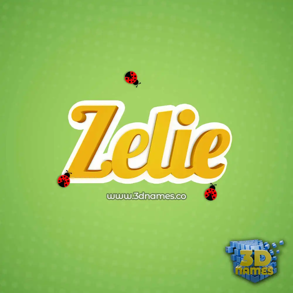 zelie in Ladybugs style - 3D name wallpaper
