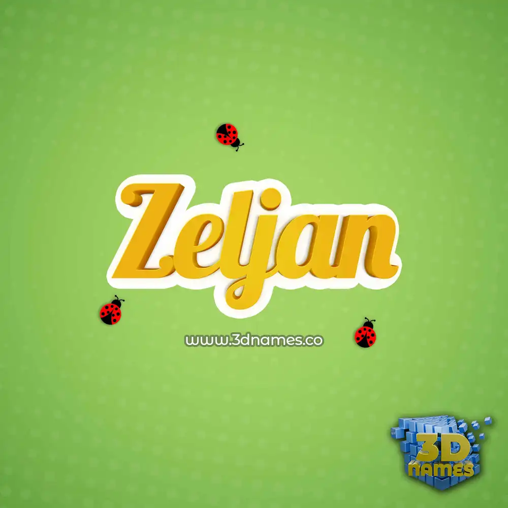 zeljan in Ladybugs style - 3D name wallpaper