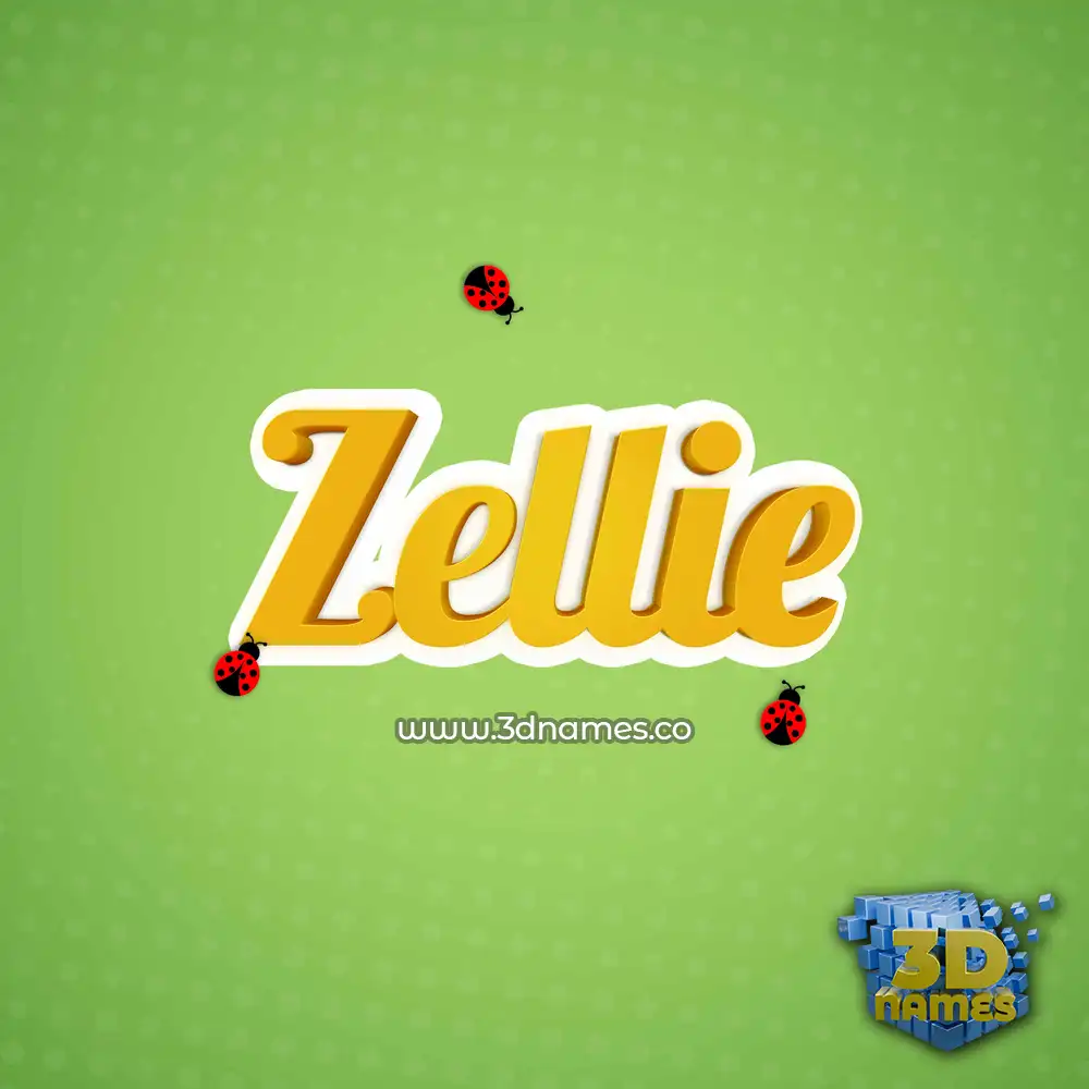 zellie in Ladybugs style - 3D name wallpaper