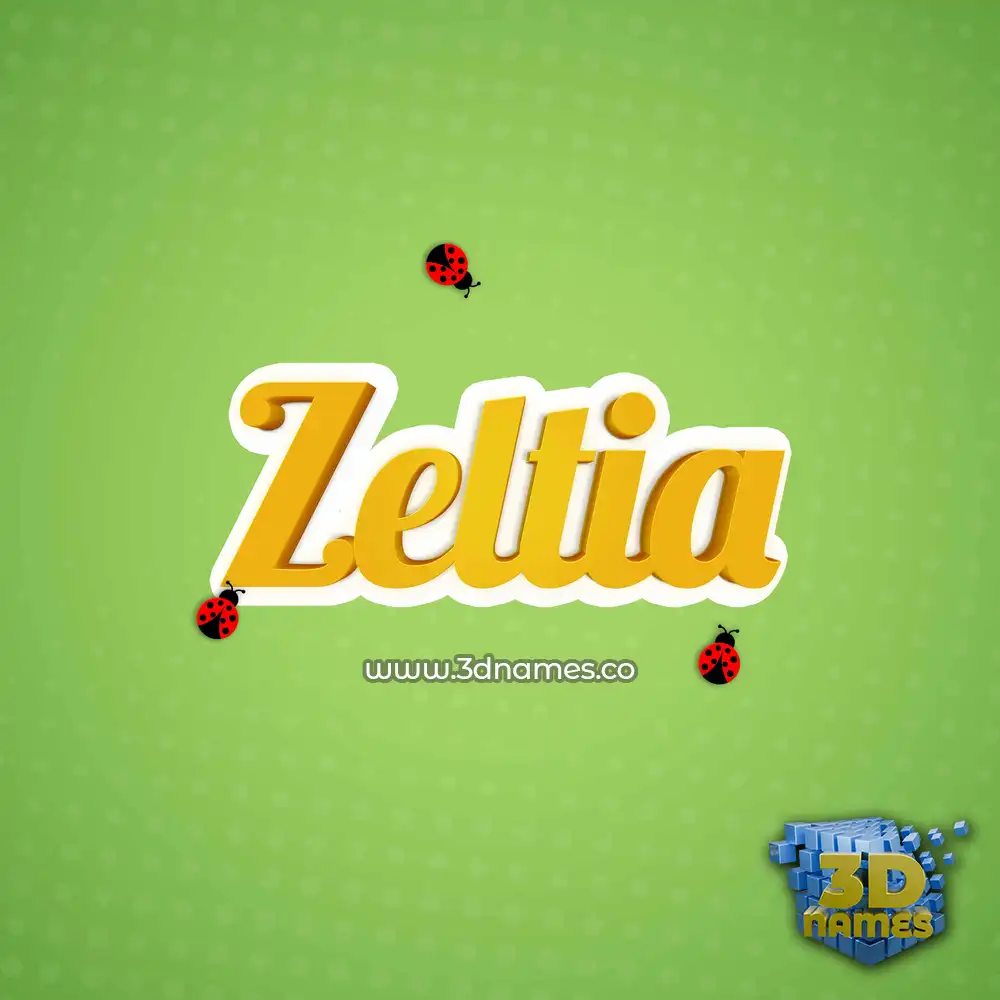 zeltia in Ladybugs style - 3D name wallpaper