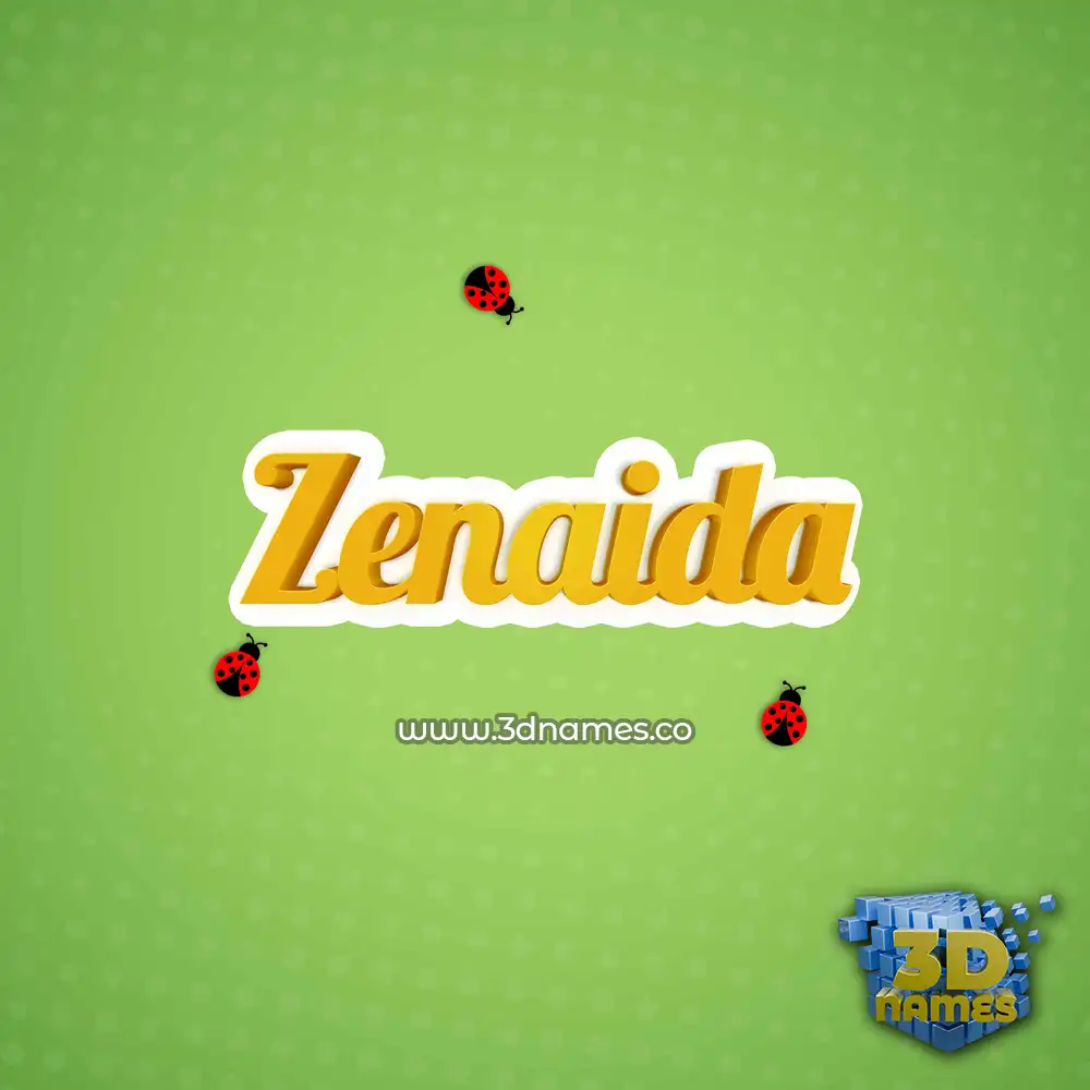 zenaida in Ladybugs style - 3D name wallpaper