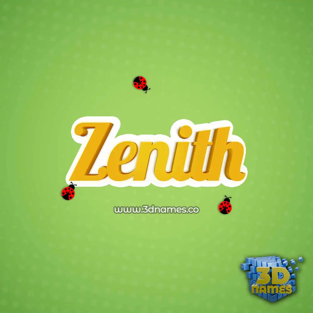 zenith in Ladybugs style - 3D name wallpaper