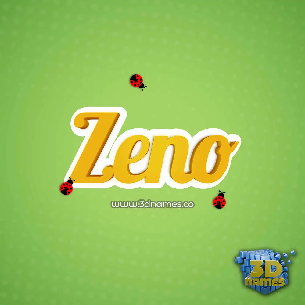 zeno in Ladybugs style - 3D name wallpaper