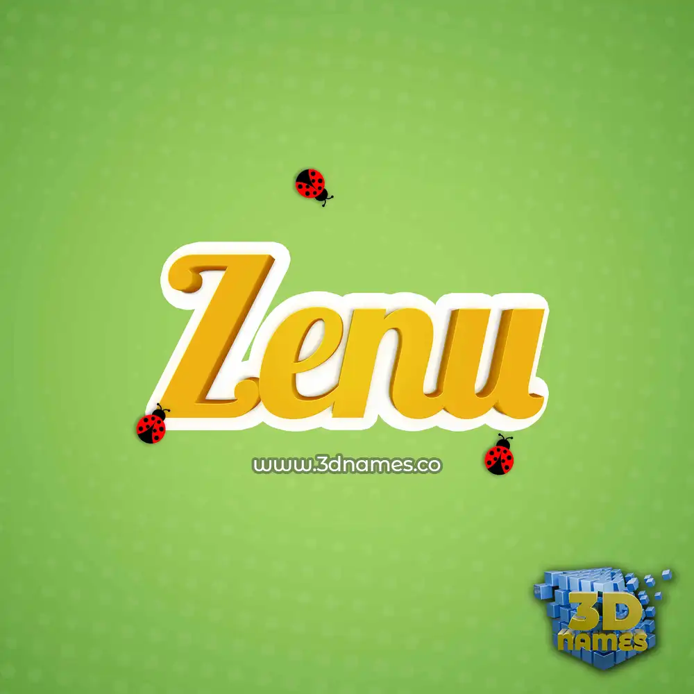zenu in Ladybugs style - 3D name wallpaper