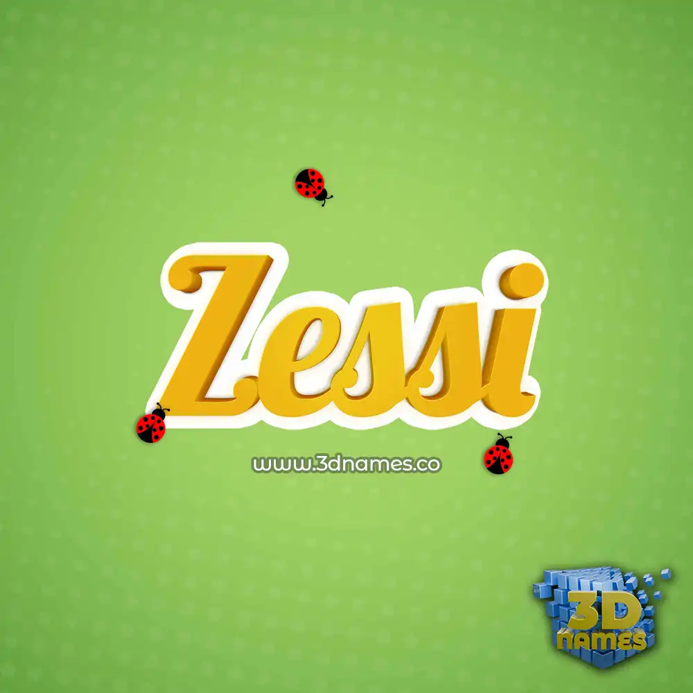 zessi in Ladybugs style - 3D name wallpaper