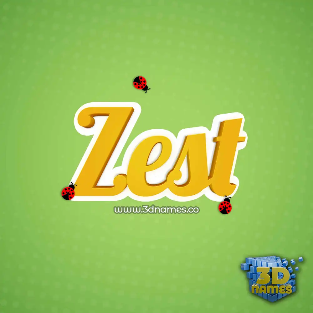 zest in Ladybugs style - 3D name wallpaper