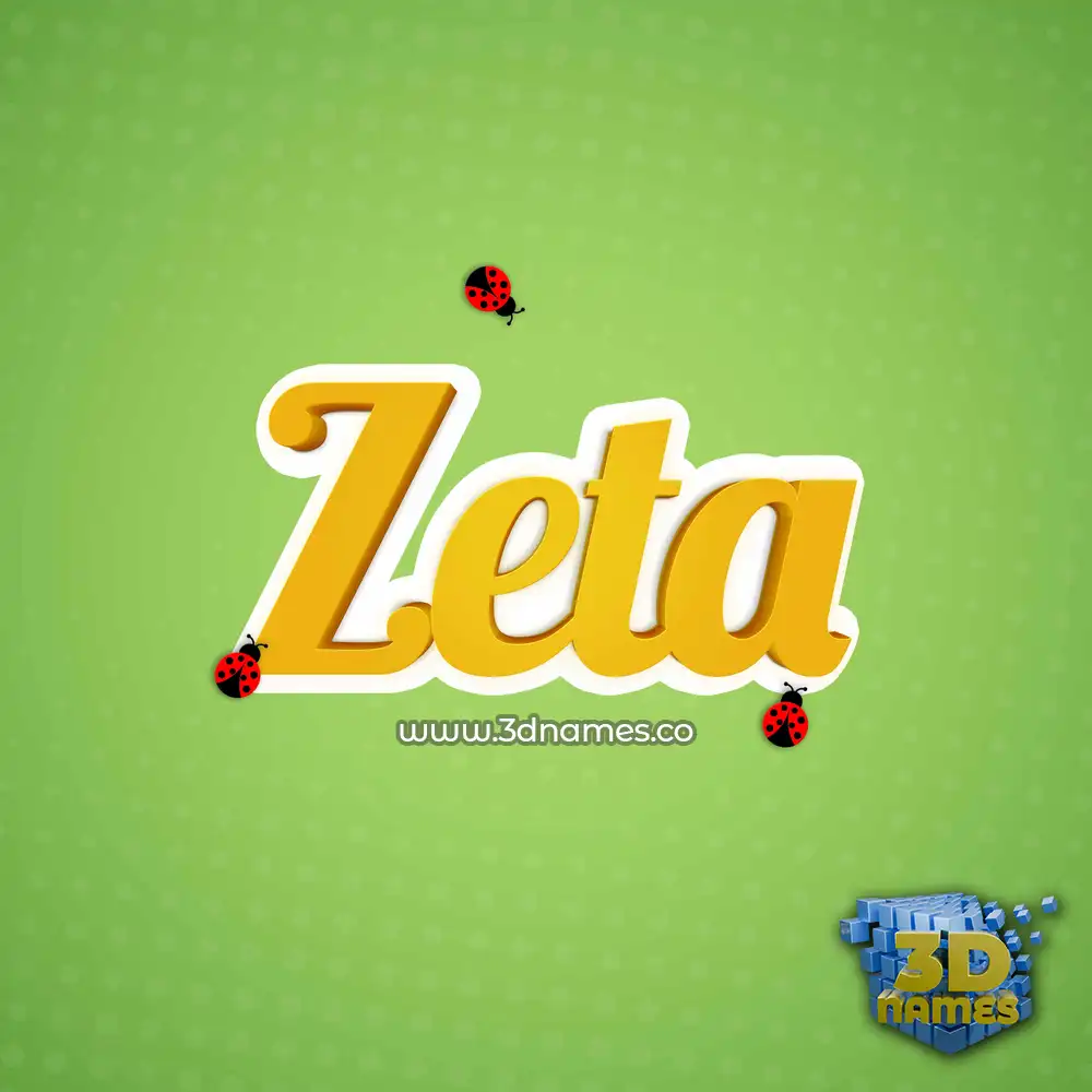 zeta in Ladybugs style - 3D name wallpaper
