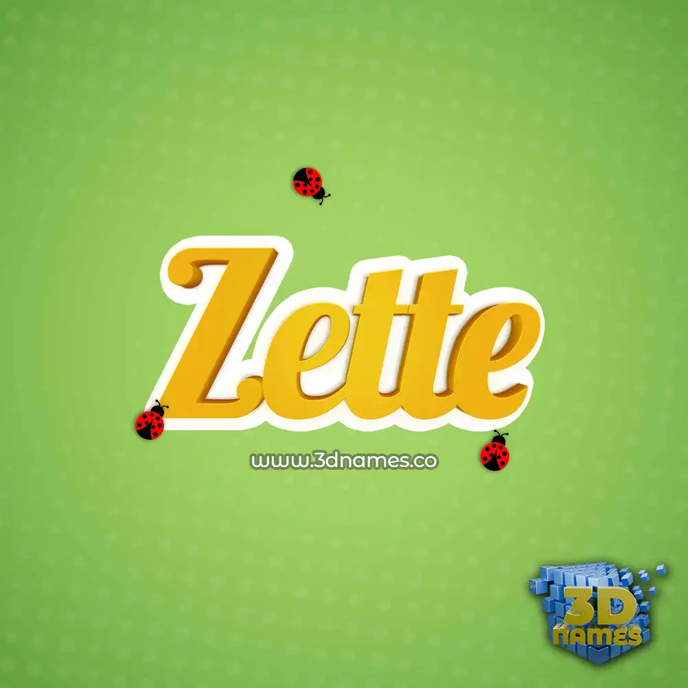 zette in Ladybugs style - 3D name wallpaper