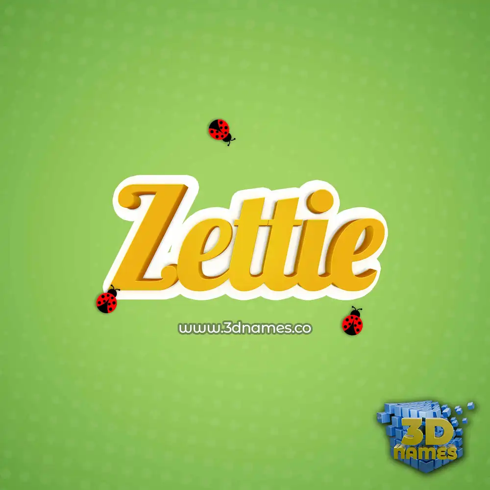 zettie in Ladybugs style - 3D name wallpaper