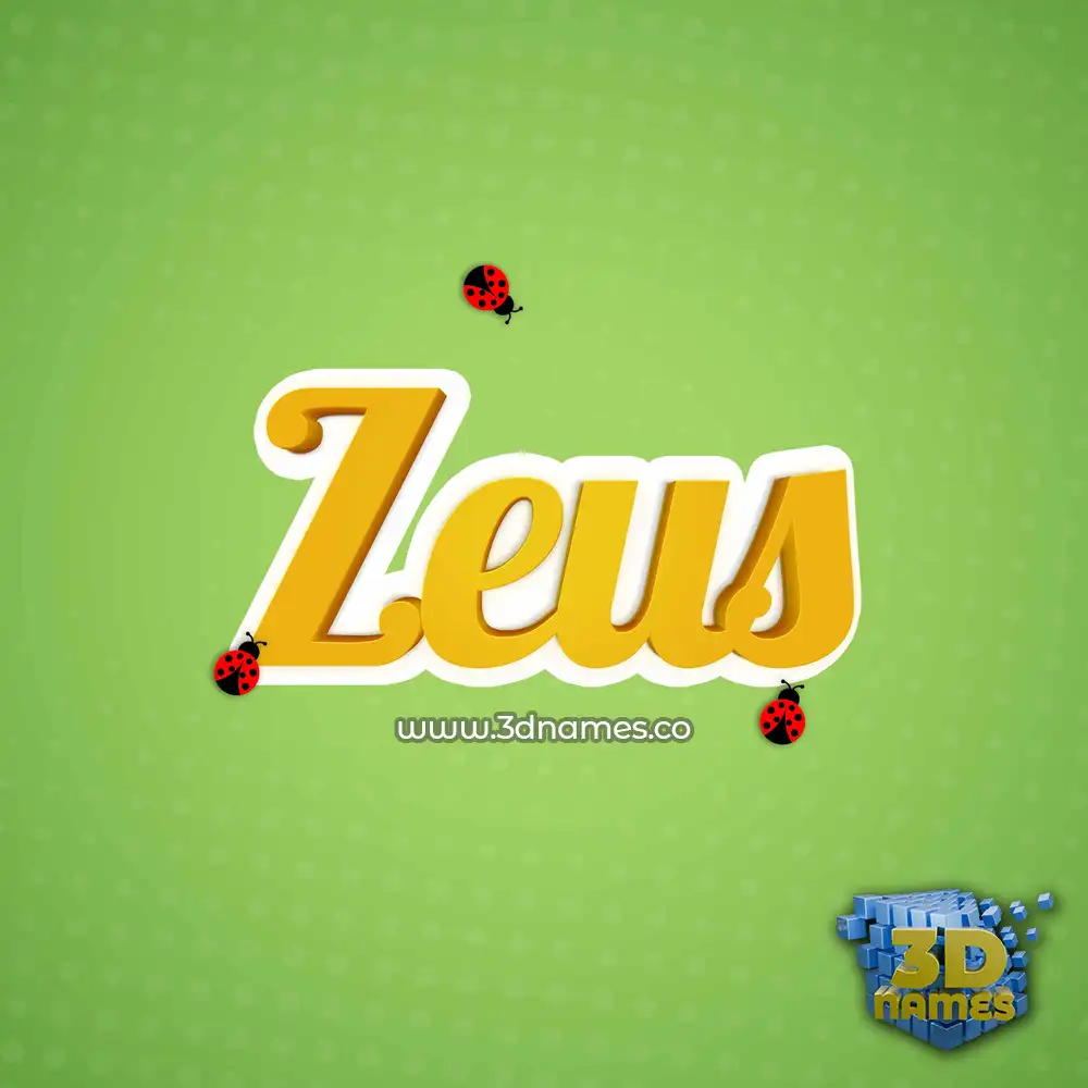 zeus in Ladybugs style - 3D name wallpaper