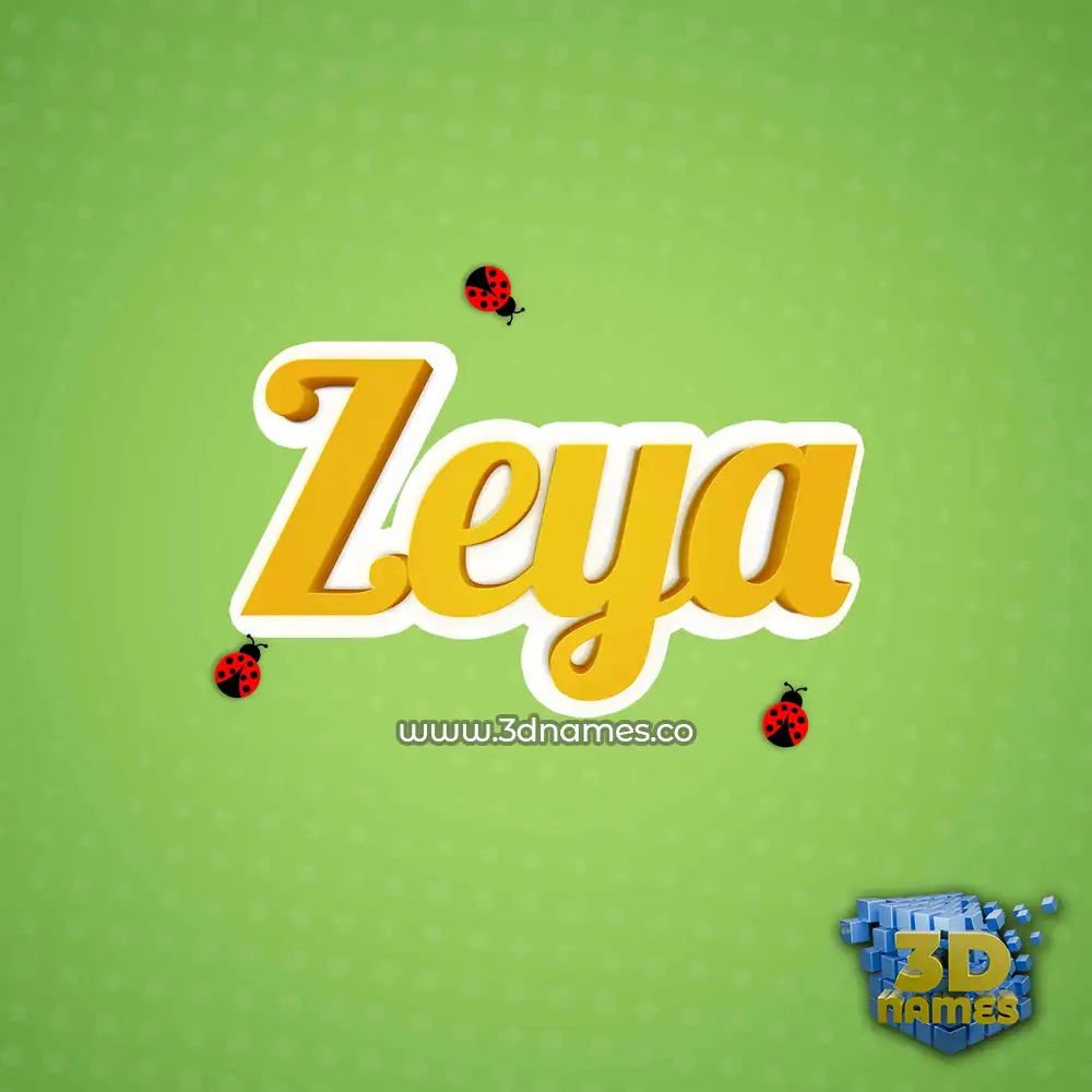 zeya in Ladybugs style - 3D name wallpaper