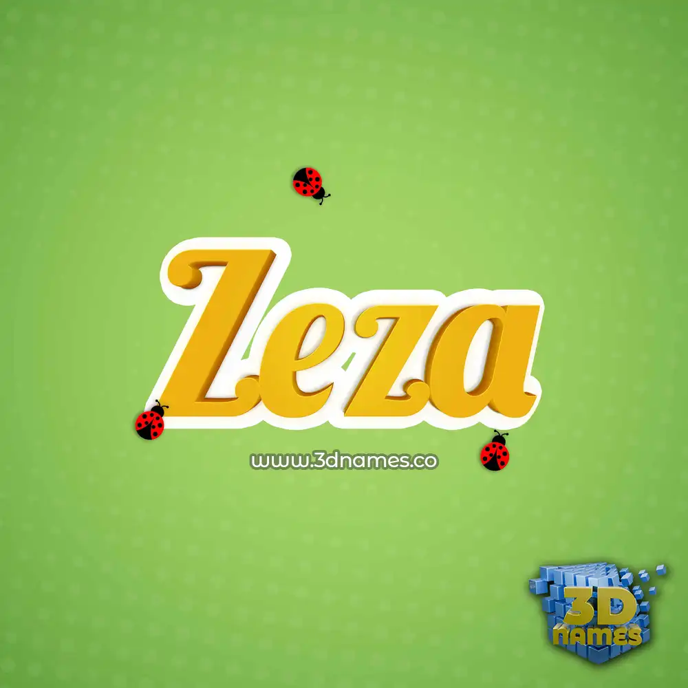 zeza in Ladybugs style - 3D name wallpaper