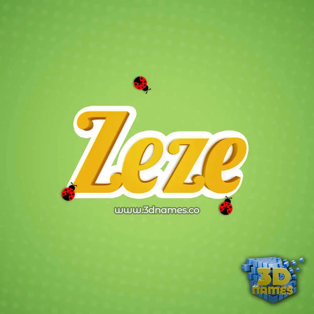 zeze in Ladybugs style - 3D name wallpaper