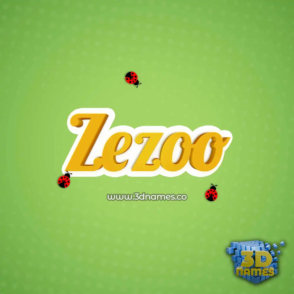 zezoo in Ladybugs style - 3D name wallpaper