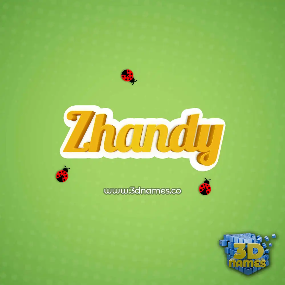 zhandy in Ladybugs style - 3D name wallpaper