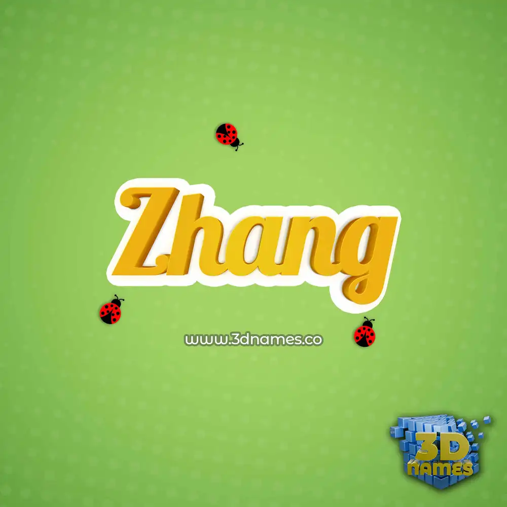 zhang in Ladybugs style - 3D name wallpaper