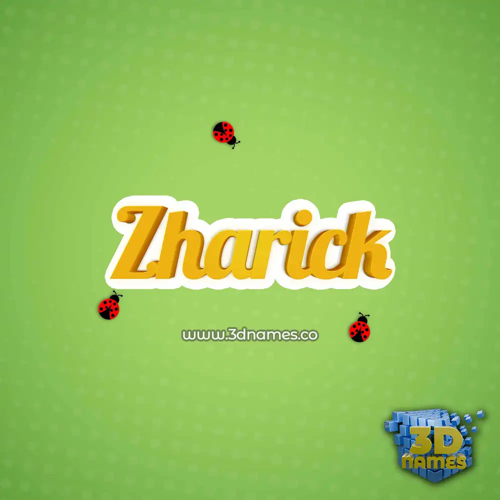 zharick in Ladybugs style - 3D name wallpaper