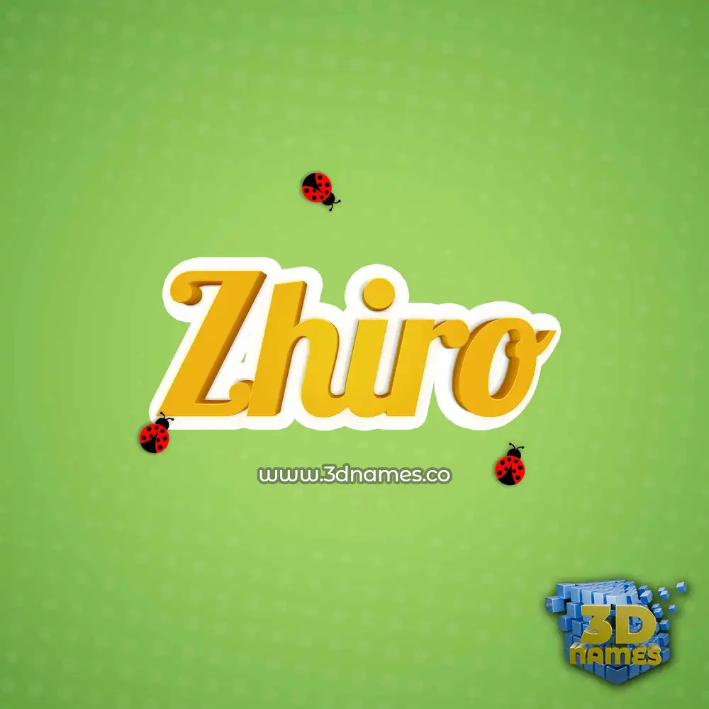 zhiro in Ladybugs style - 3D name wallpaper