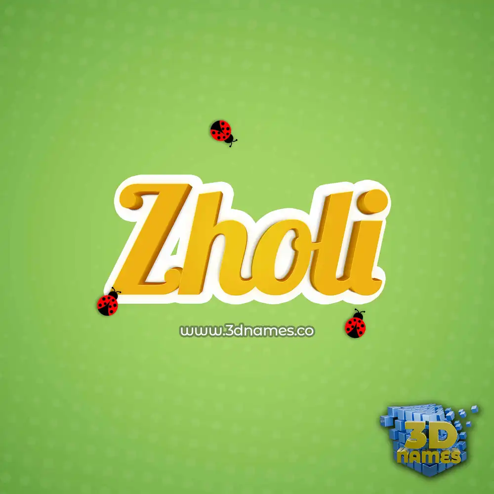zholi in Ladybugs style - 3D name wallpaper