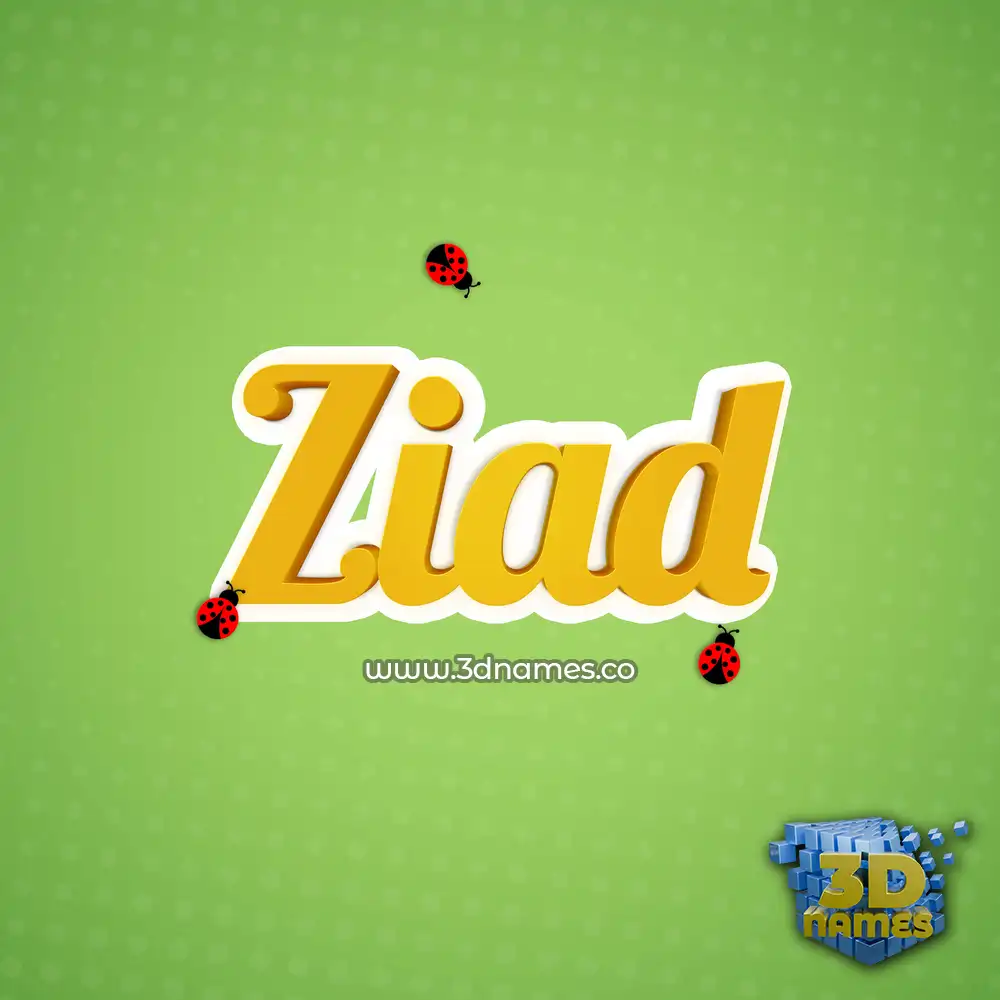 ziad in Ladybugs style - 3D name wallpaper