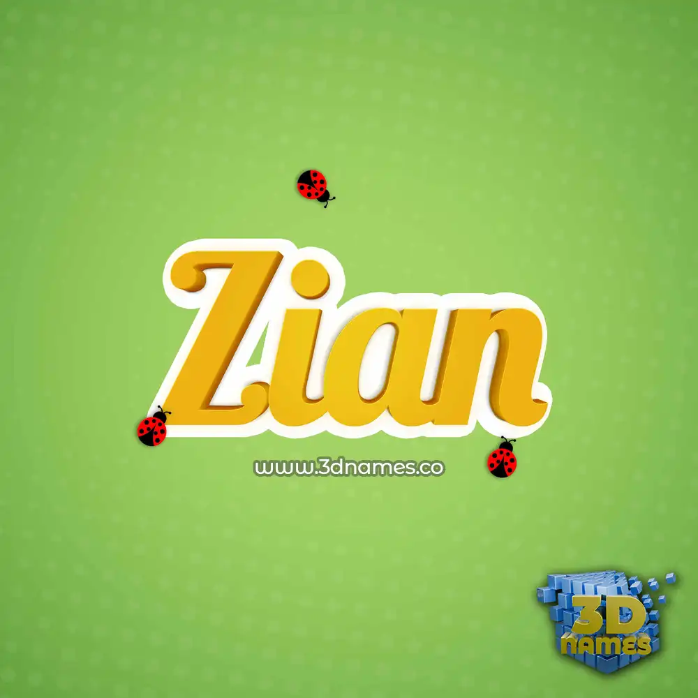 zian in Ladybugs style - 3D name wallpaper