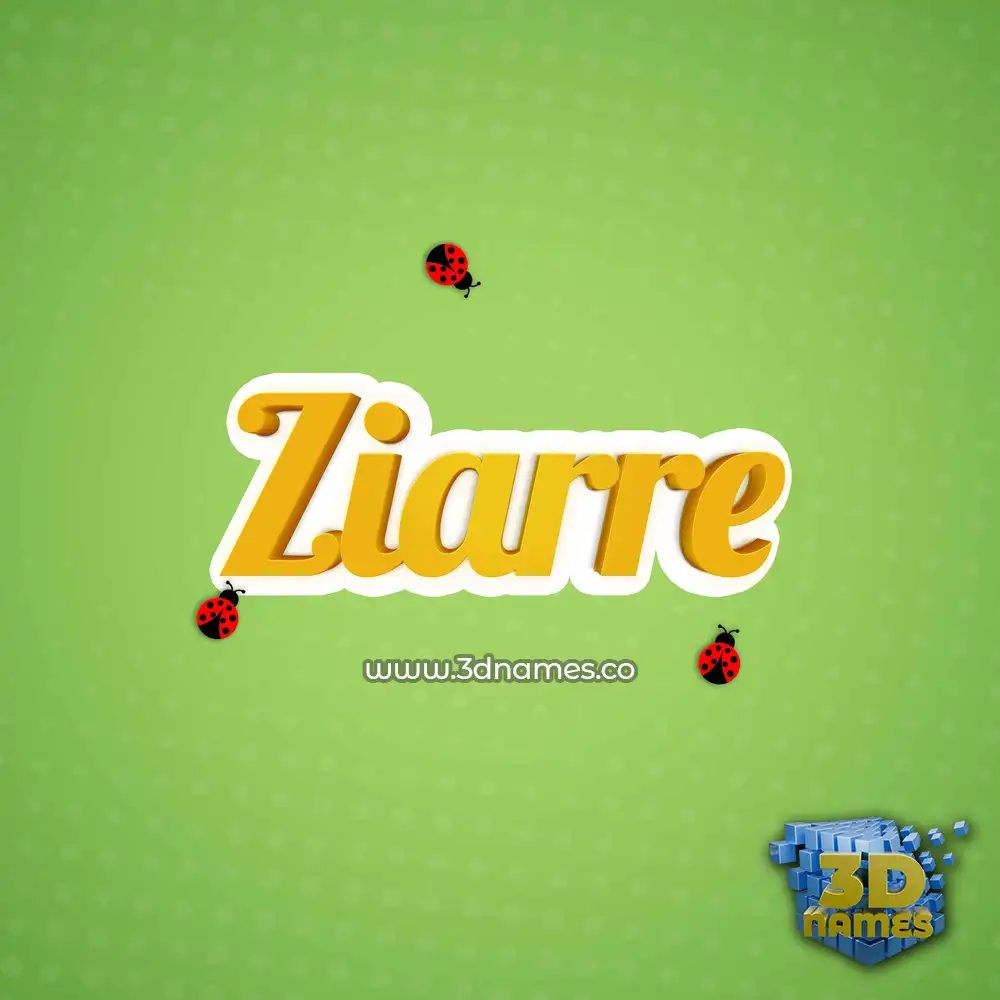 ziarre in Ladybugs style - 3D name wallpaper