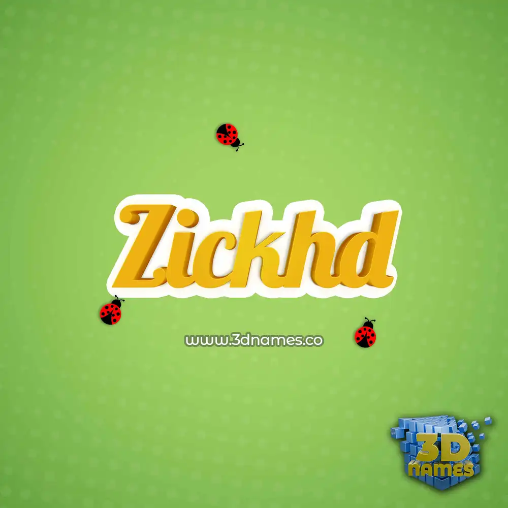 zickhd in Ladybugs style - 3D name wallpaper