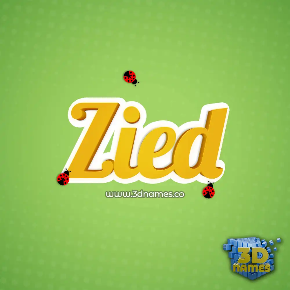 zied in Ladybugs style - 3D name wallpaper