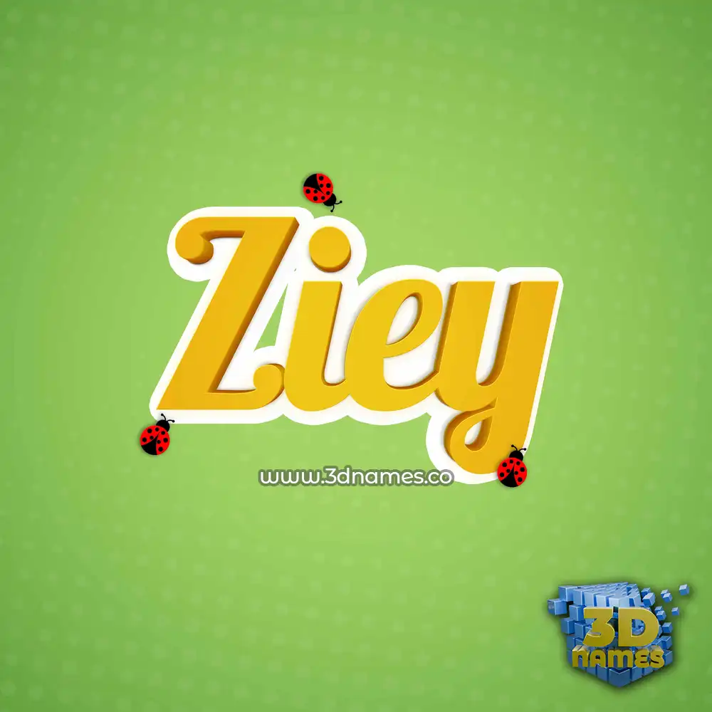 ziey in Ladybugs style - 3D name wallpaper