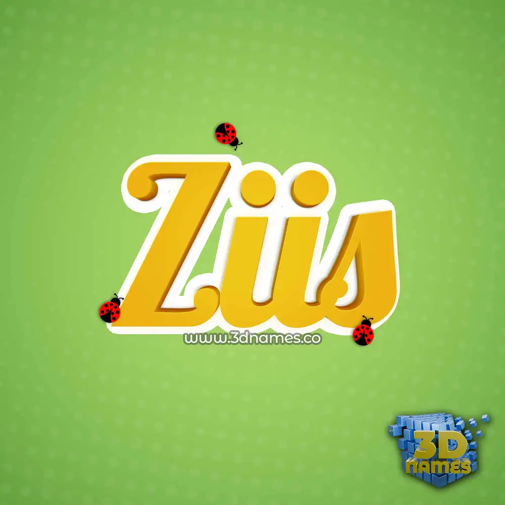 ziis in Ladybugs style - 3D name wallpaper